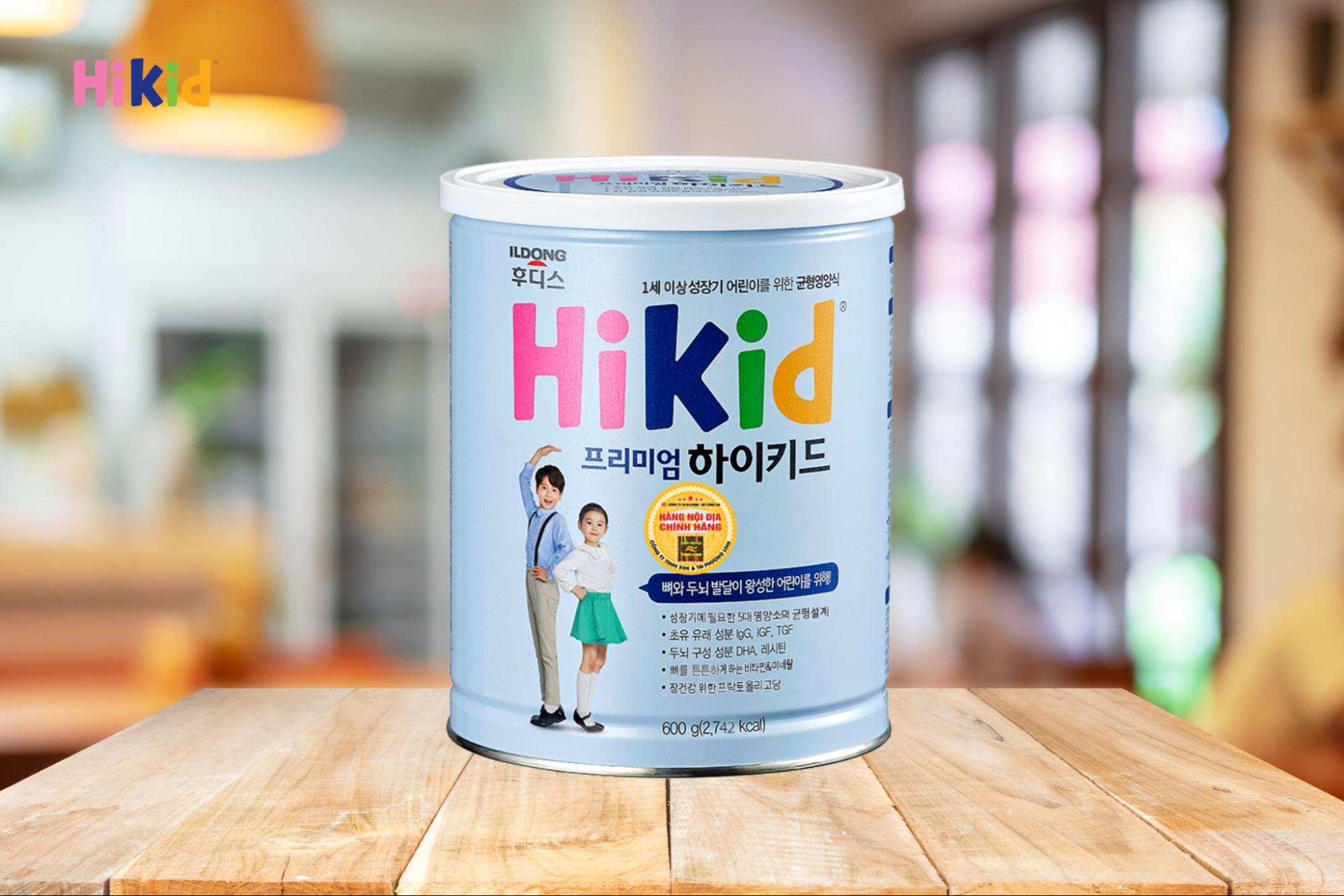 sữa phát triển chiều cao cho bé trên 3 tuổi Hikid Premium