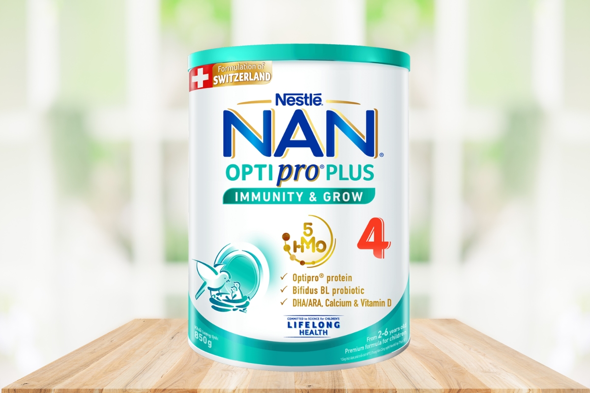 Sữa NAN Optipro Plus số 4 bổ sung dưỡng chất và vi khuẩn có lợi cho bé