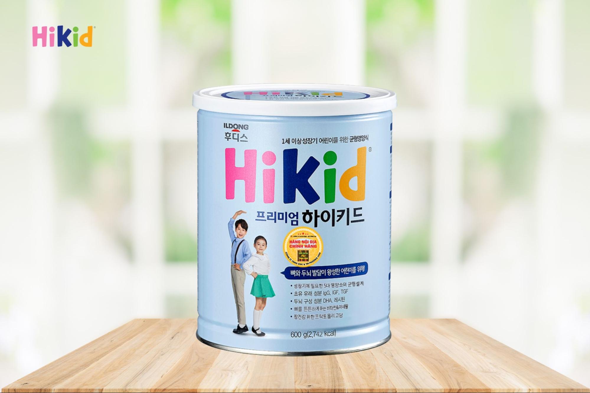 Sữa hỗ trợ chiều cao cho bé từ 4 tuổi Hikid Premium 