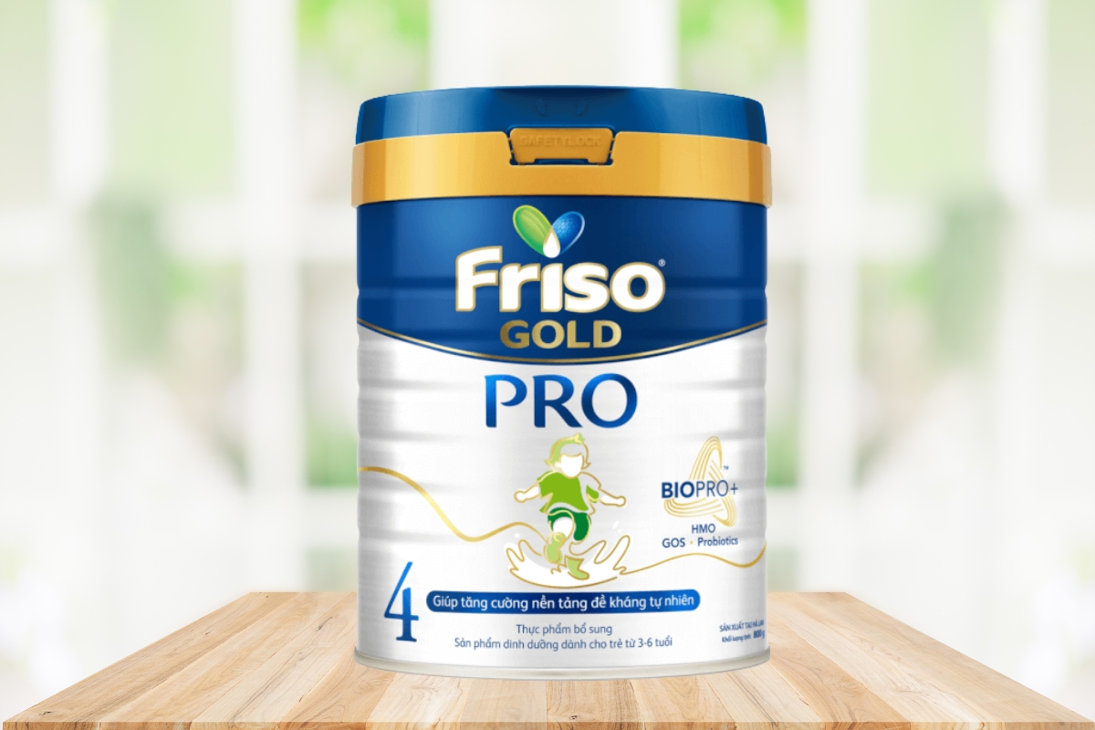 Sữa Friso Gold Pro số 4  là dòng sữa cao cấp dành cho bé 4 tuổi 