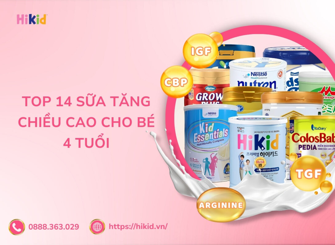 sữa tăng chiều cao cho bé 4 tuổi