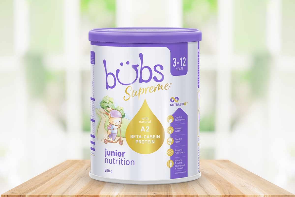 Sữa Bubs Supreme Junior hỗ trợ tiêu hóa và phát triển chiều cao cho bé