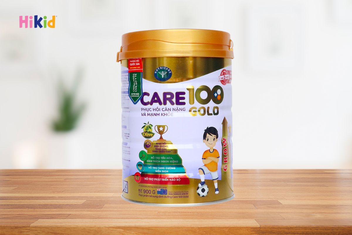 Sữa Care 100 Gold Grow giúp phát triển chiều cao cho bé 6 tuổi