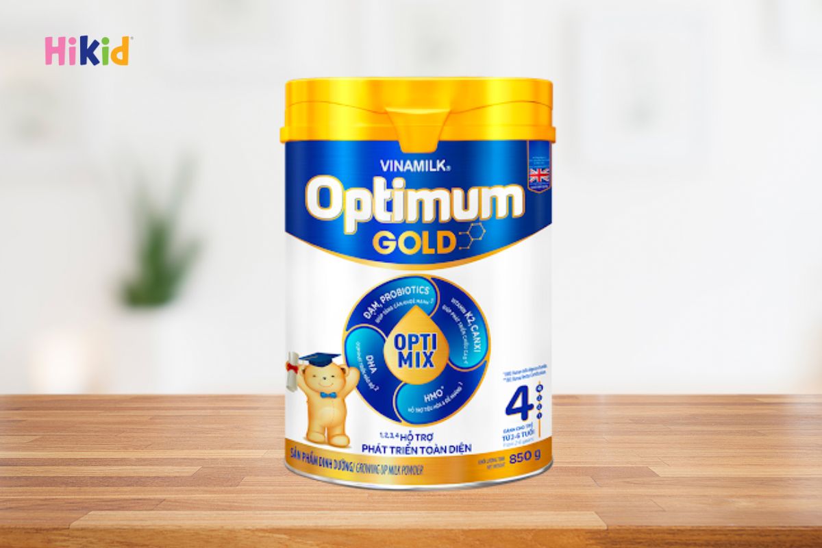 Sữa Optimum Gold 4 hỗ trợ cho trẻ 6 tuổi phát triển chiều cao tối ưu