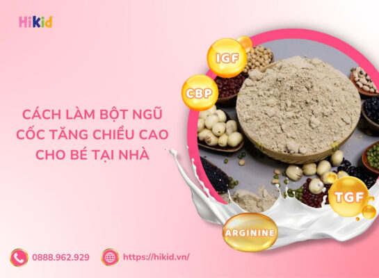 cách làm bột ngũ cốc tăng chiều cao cho bé