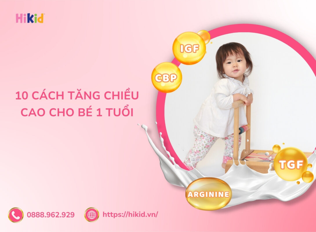 cách tăng chiều cao cho bé 1 tuổi