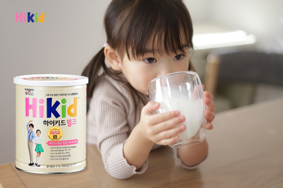 Sữa bột Hikid sở hữu công thức độc quyền góp phần hỗ trợ trẻ phát triển chiều cao