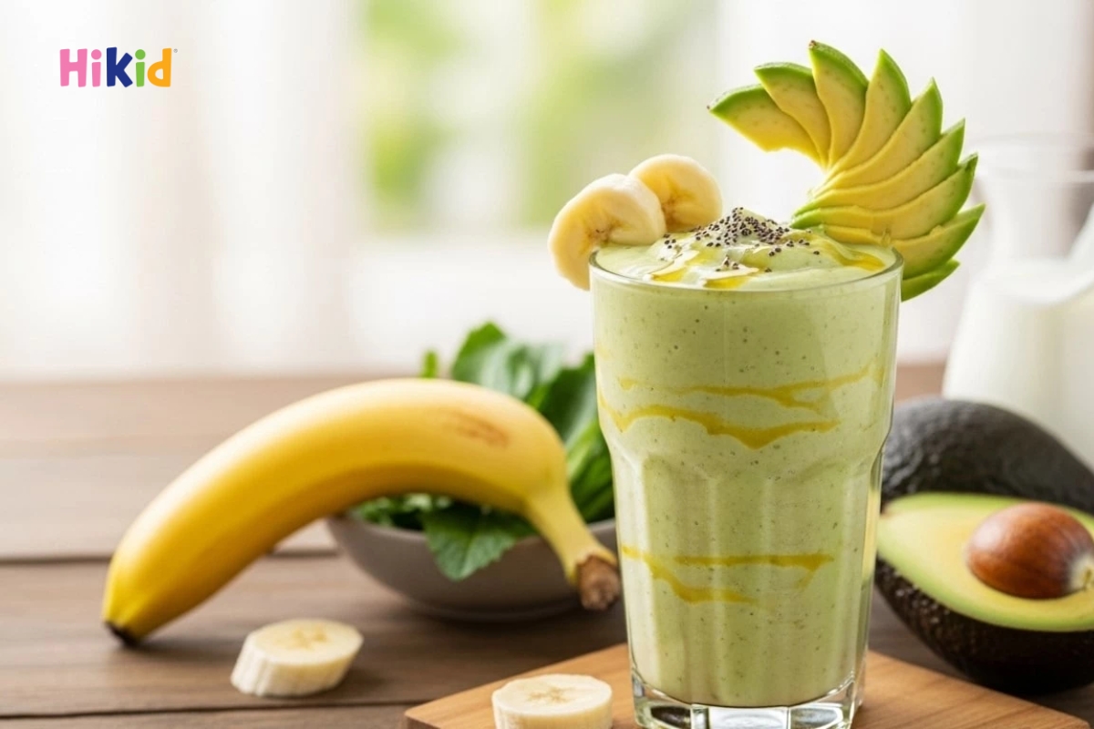Sinh tố chuối, bơ, hạnh nhân là đồ uống giúp tăng chiều cao cho trẻ