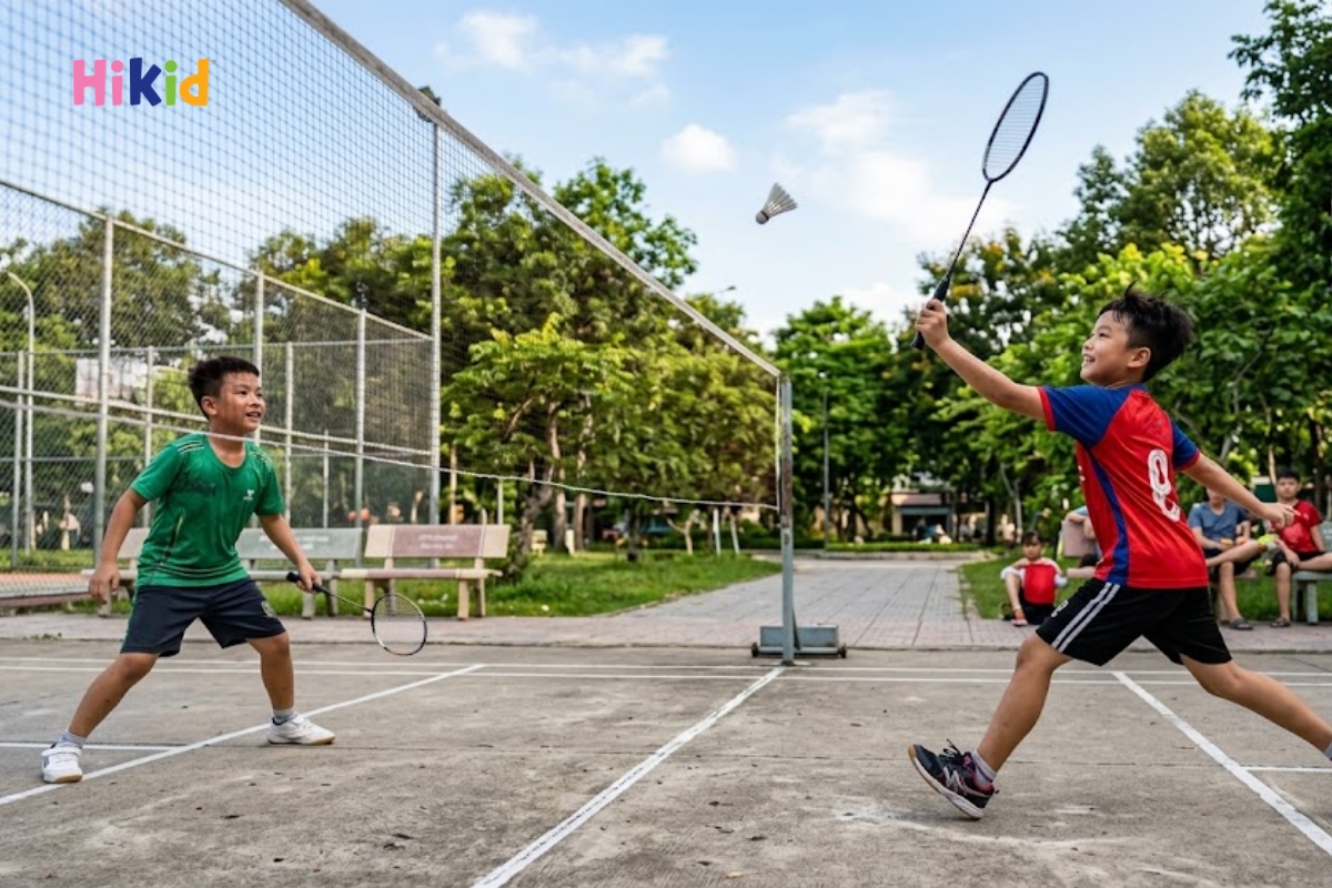 Cầu lông là môn thể thao tăng chiều cao cho bé lý tưởng