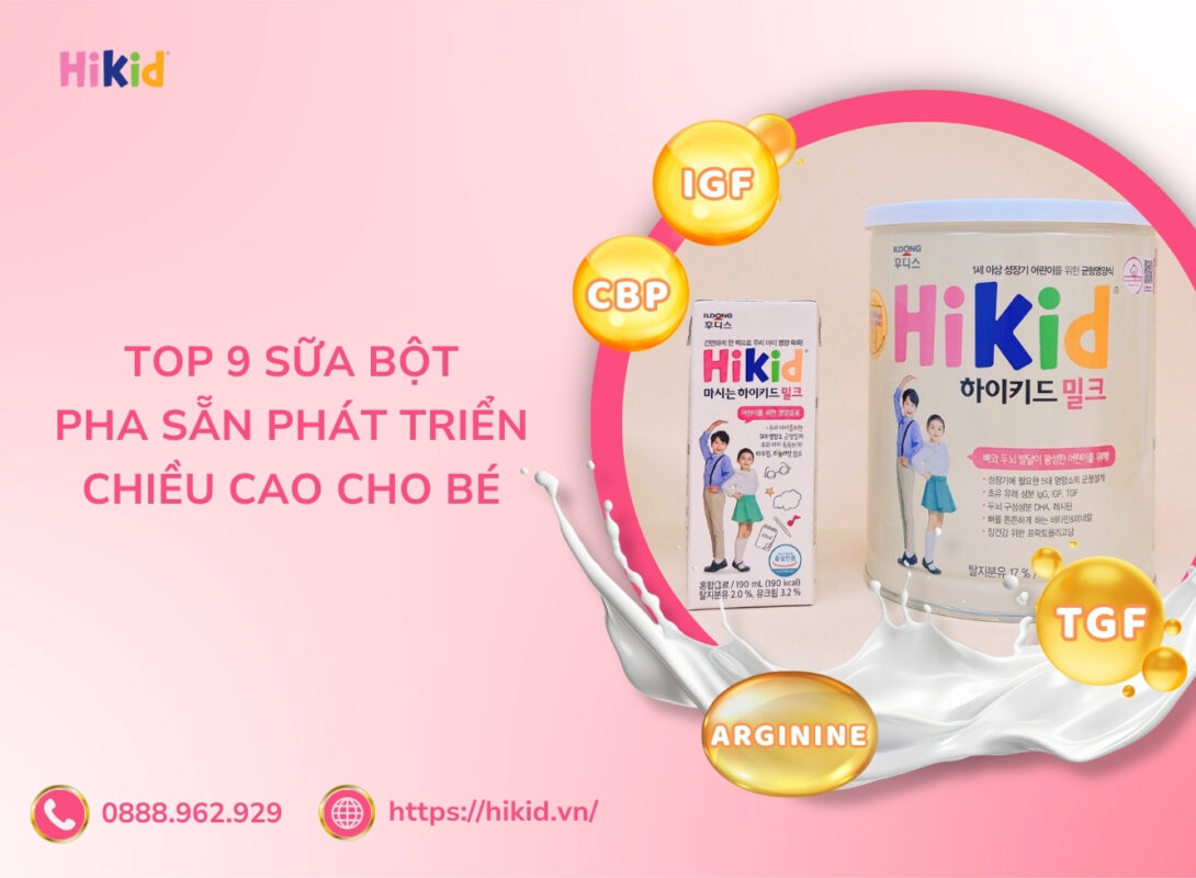 sữa bột pha sẵn phát triển chiều cao