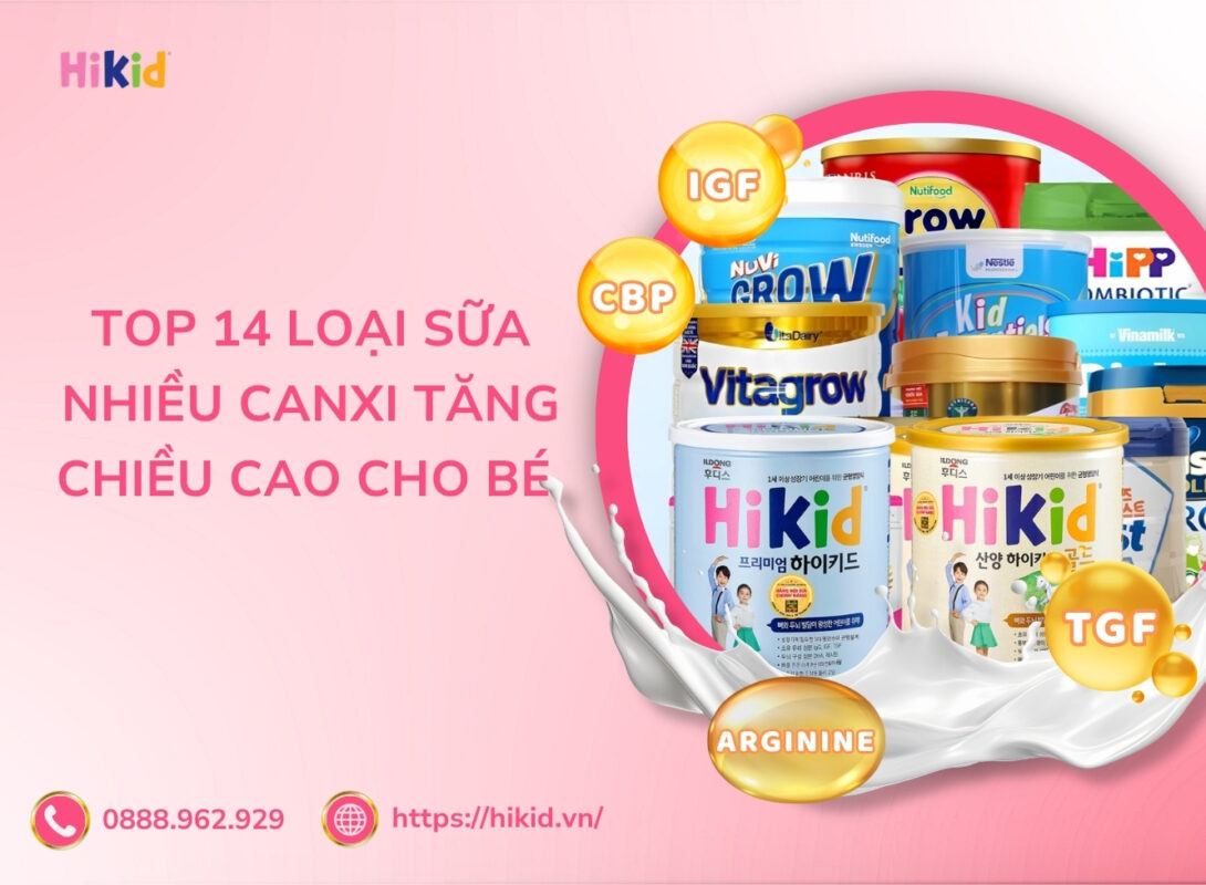 sữa nhiều canxi tăng chiều cao