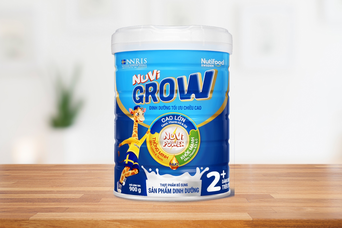 Sữa tăng chiều cao Nuvi Grow giúp trẻ cao lớn, thông minh và khỏe mạnh