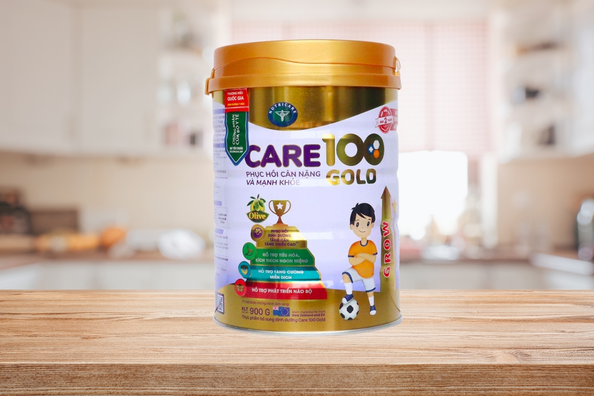 Sữa Care 100 Gold cung cấp các dinh dưỡng cần thiết cho giai đoạn phát triển vàng