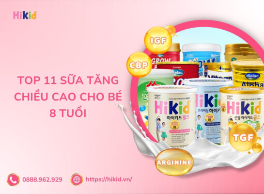sữa tăng chiều cao cho trẻ 8 tuổi ưa chuộng