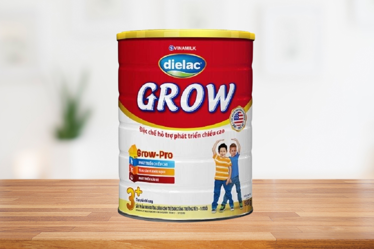 Dielac Grow 3+ là sữa tăng chiều cao cho trẻ 8 tuổi được bổ sung tổ yến giàu dinh dưỡng