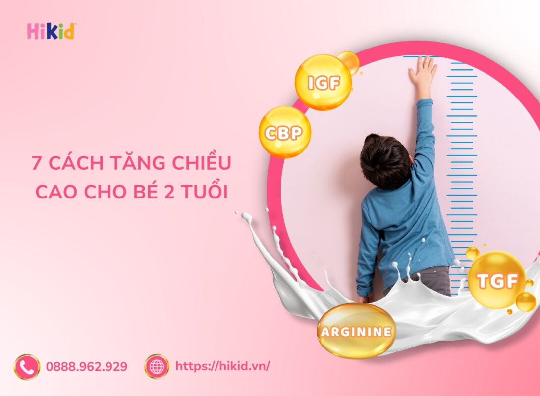 tăng chiều cao cho bé 2 tuổi