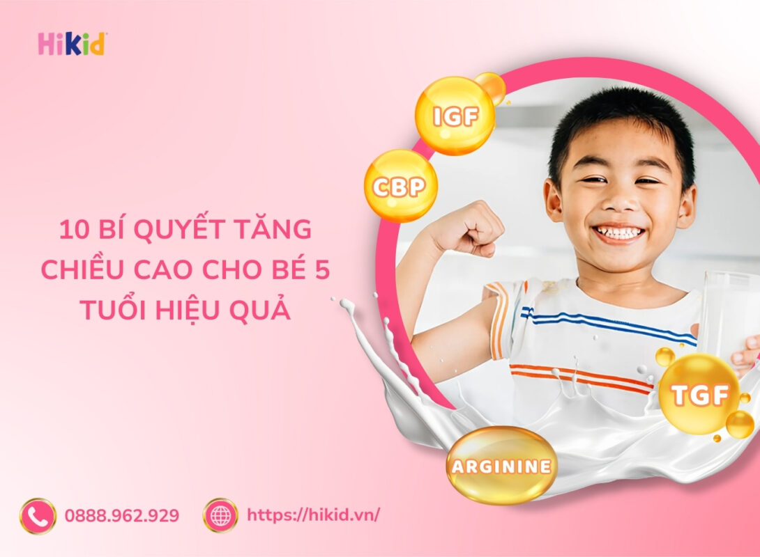 tăng chiều cao cho bé 5 tuổi