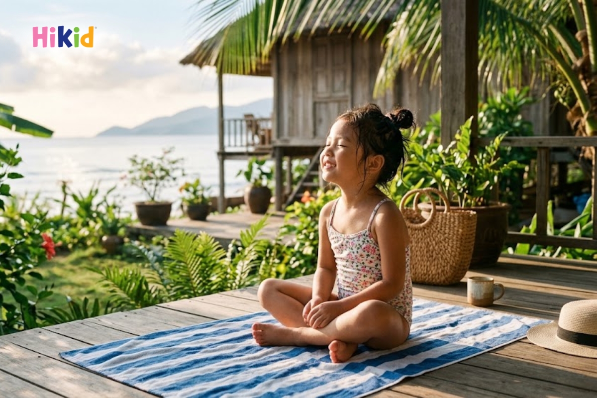 Bé 5 tuổi phơi nắng hàng ngày giúp hấp thu vitamin D hỗ trợ tăng chiều cao 