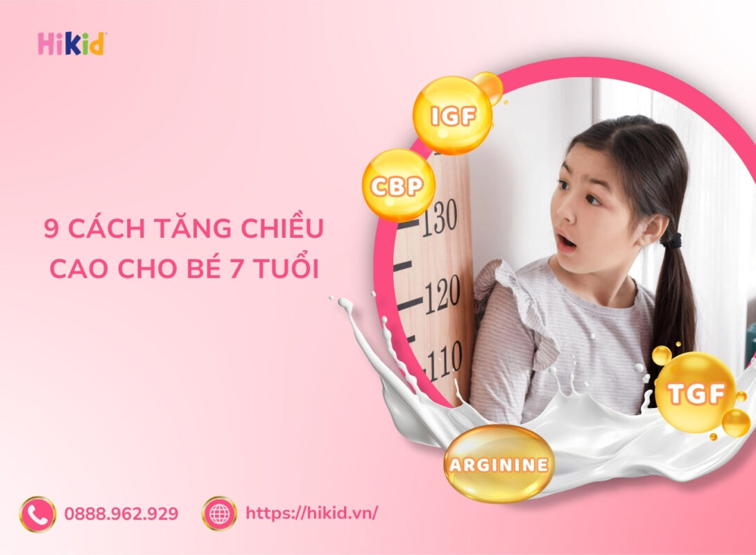 tăng chiều cao cho bé 7 tuổi