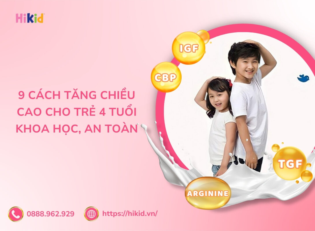 tăng chiều cao cho trẻ 4 tuổi