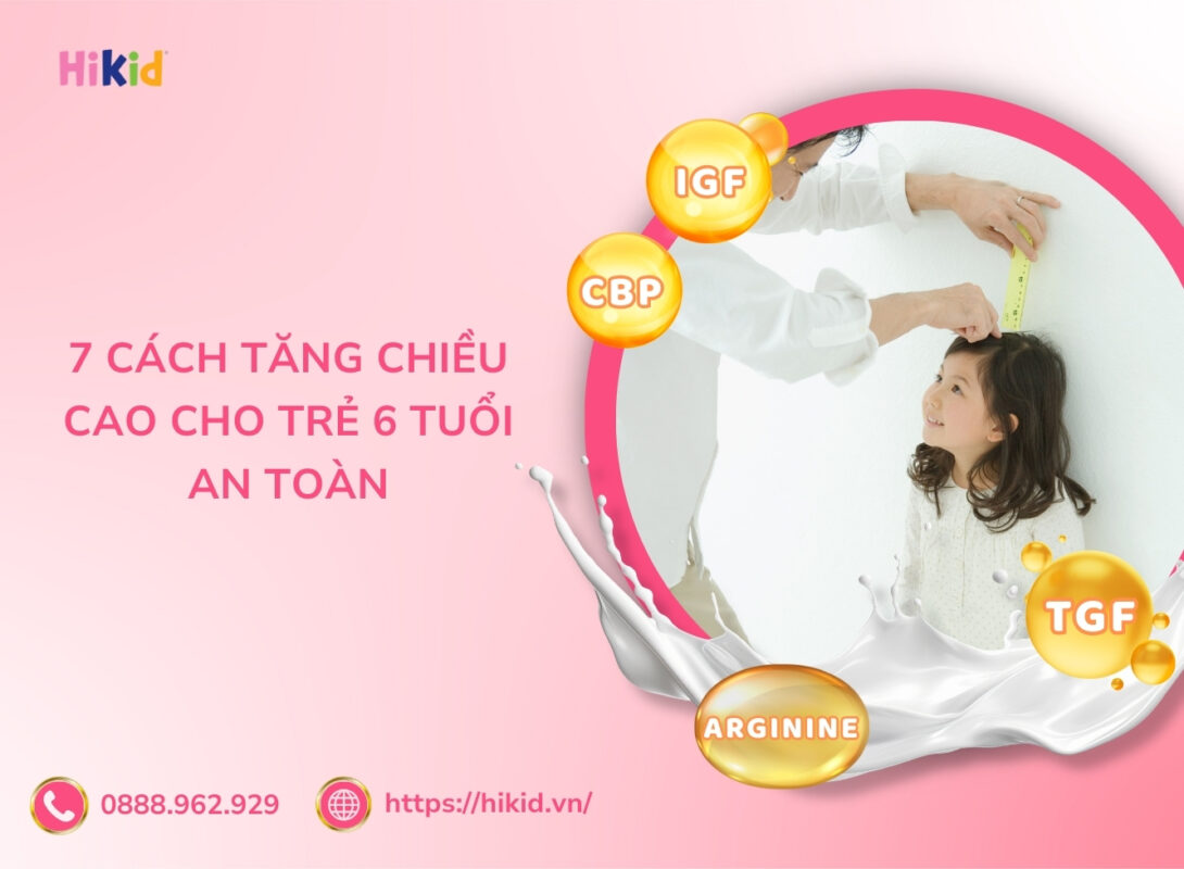 tăng chiều cao cho trẻ 6 tuổi