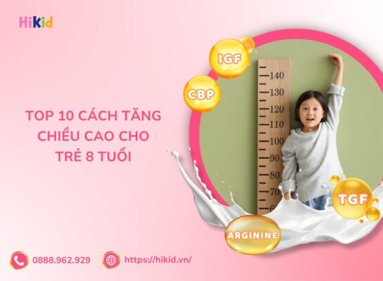 tăng chiều cao cho trẻ 8 tuổi