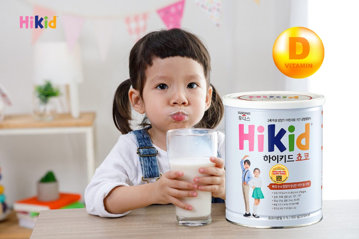 Sữa Hikid bổ sung hàm lượng vitamin D thiết yếu cho trẻ mỗi ngày